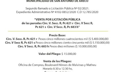 Edicto de la Municipalidad de San Antonio de Areco marzo 2021
