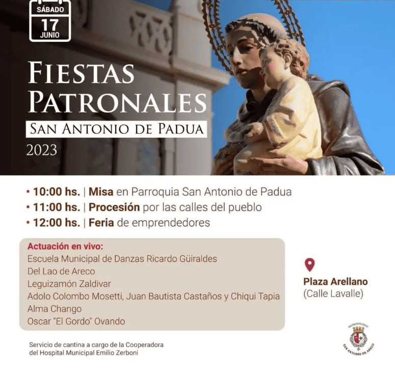 agenda 17 de junio fiesta patronal san antonio de padua
