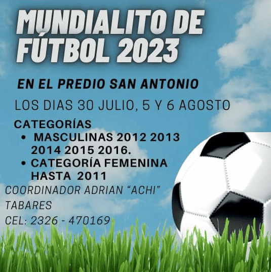 flyer mundialito de futbol 2023